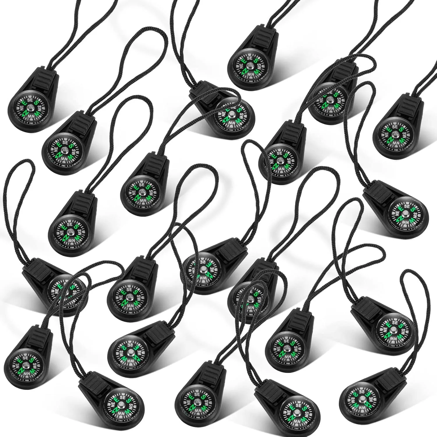 Kanayu 300 Pcs Mini Survival Compass Outdoor Camping for Kids Hiking Pocket Compass Liquid Filled Small Mini Compass Party Favor for Paracord Bracelet Necklace Key Chain