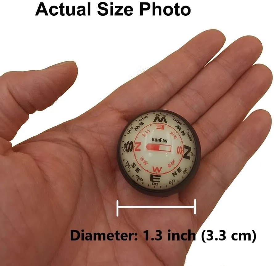 KanPas Dashboard Compass Ball with Double Dials for Cars Boats