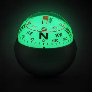 KanPas Dashboard Compass Ball with Double Dials for Cars Boats