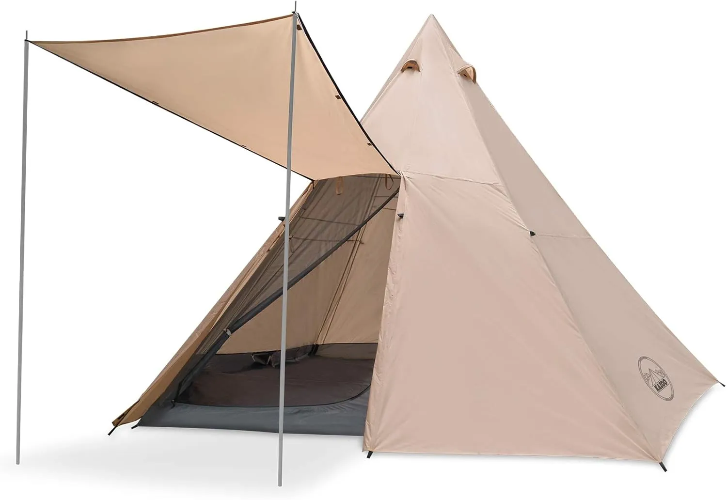 KAZOO Family Camping Tent Large Waterproof Tipi Tents 8 Person Room Teepee Tent Instant Setup Double Layer