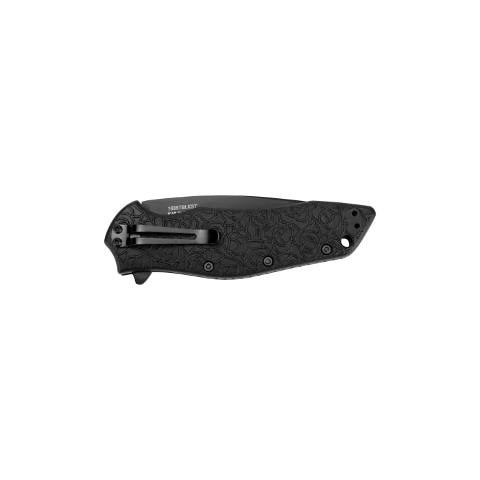 Kershaw Kuro Tanto Black Serrated Knife - 1835TBLKST