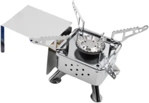 KICHOUSE Stainless Steel Mini Camping Stove -efficient Gas Cooker Compact Foldable Design Ideal for