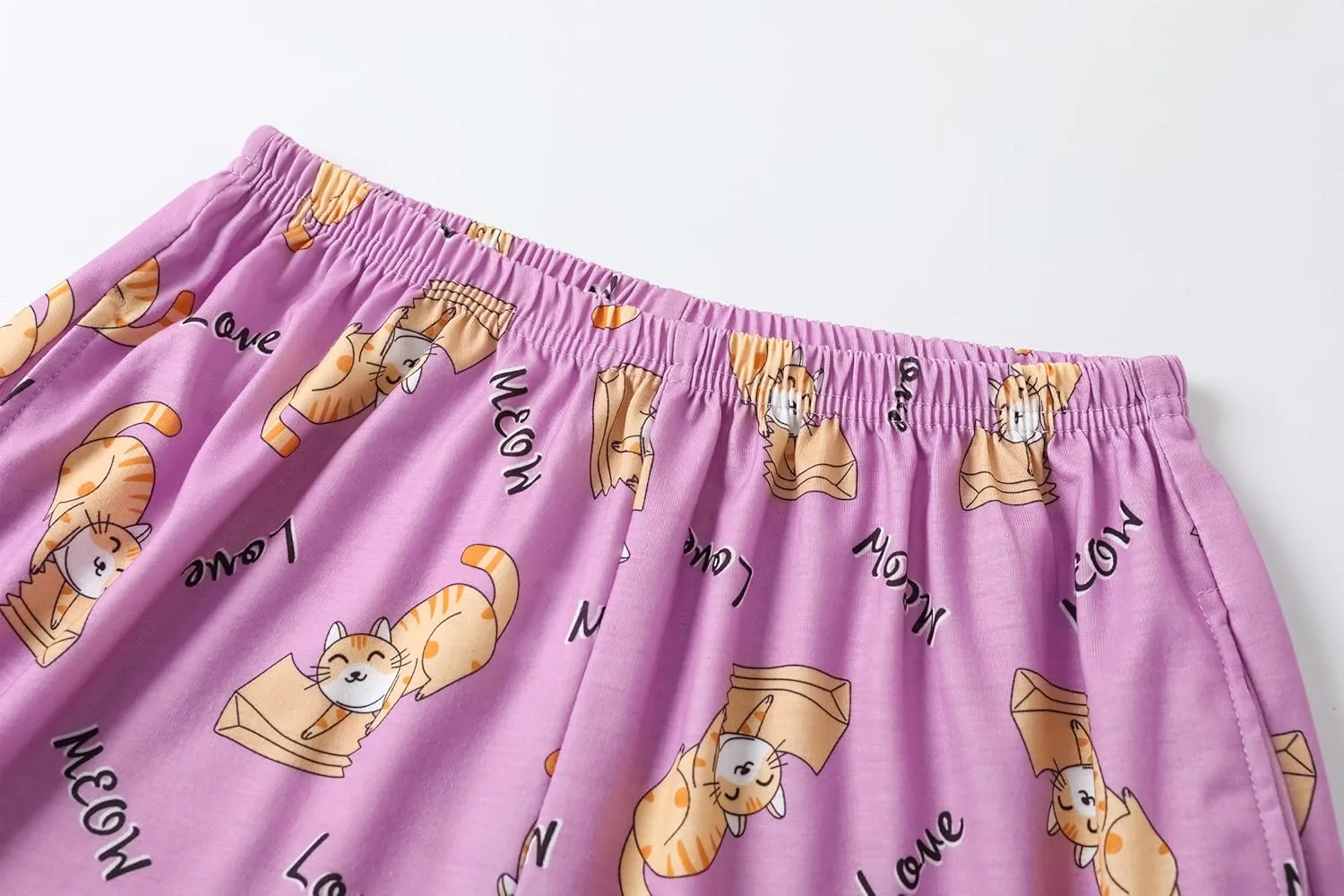 Kids Girls Pajama Sets Summer Short Sleeve With Shorts And Pants 3PCS Sleepwear Cute Cartoon Loungewear 6 to 17 Years