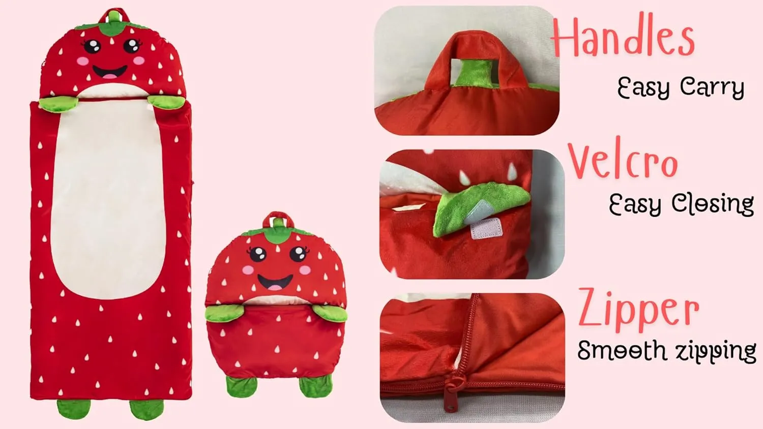 Kid's Nap Buddies Character Preschool Nap Mat, Toddler Sleeping Bag with Pillow for Daycare, Ages 3 