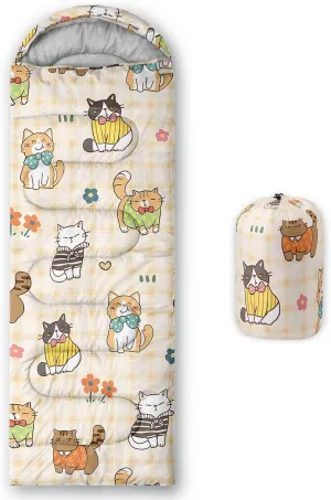 Kids Sleeping Bag for Boys Girls,Basketball Print-Lightweight Warm Portable Outdoor Indoor-Waterproof Cold Weather Resistant Sleeping Bag for Camping Hiking