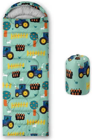 Kids Sleeping Bag for Boys Girls,Cute Puppy Print-Lightweight Warm Portable Outdoor Indoor-Waterproof Cold Weather Resistant Sleeping Bag for Camping Hiking