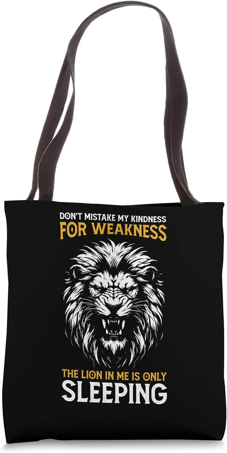 Kindness For Weakness: The Sleeping Lion Strength Tote Bag