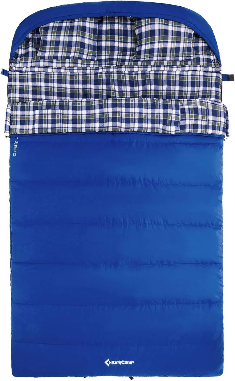 KingCamp Camping Sleeping Bags, 3 Season Cotton Flannel Lining Double Layer Sleeping Bag Waterproof Lightweight Backpacking Hiking Outdoors with Pillow and Carry Bag