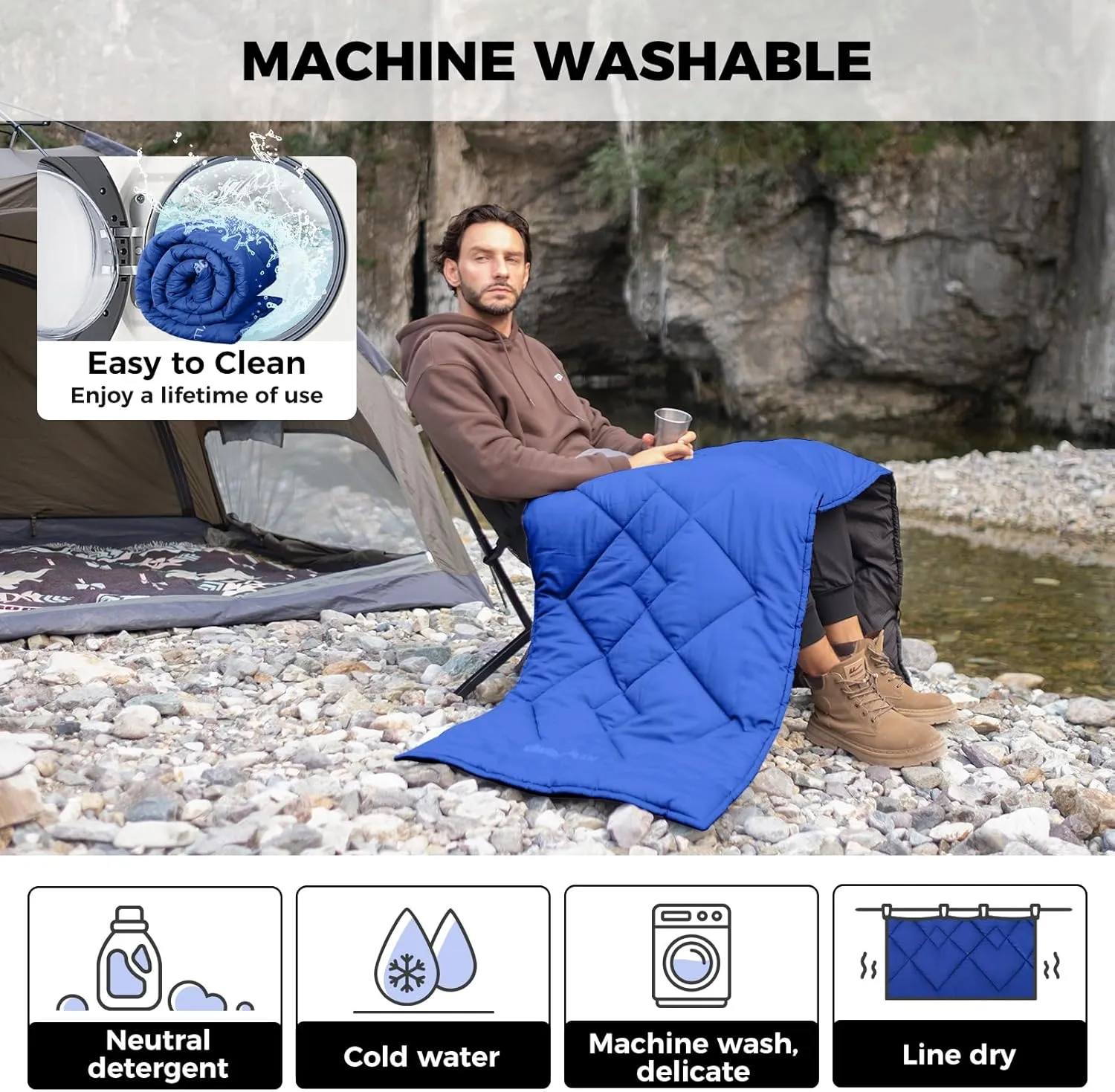 KingCamp Cot Mattress, Portable Lightweight Camping Sleeping Mat Soft Comfortable Non-Slip Cot Pad for Camp Cot, RV Bunk & Twin Beds