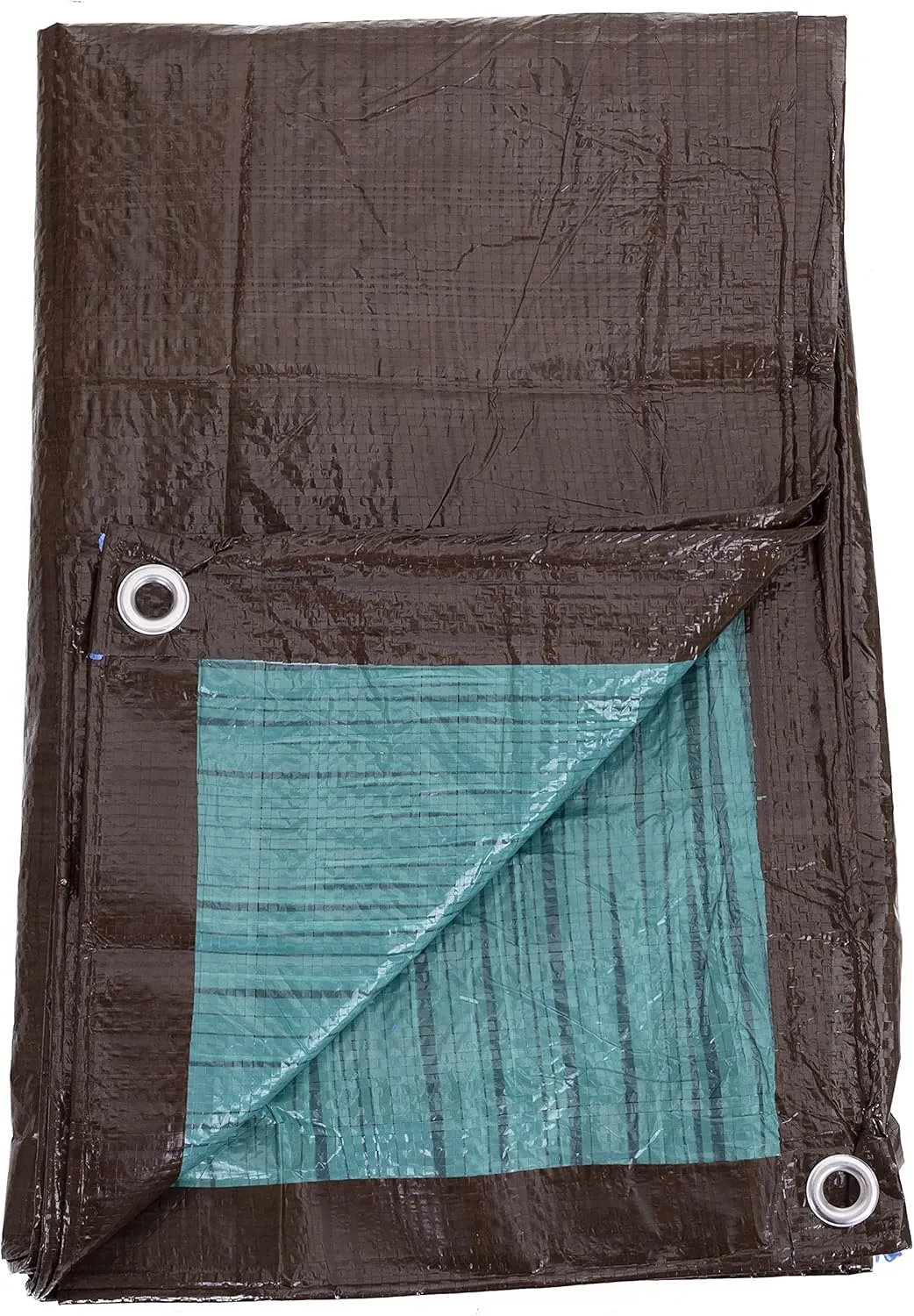 Kotap 16 x 20 Ft. All-Purpose Multi-Use Protection/Coverage 5-mil Poly Tarp, Reversible, Waterproof, Brown/Green, (TBG-1620)
