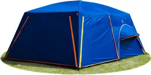 KTT Extra Large Tent 10-12-14 Person(Style-B),Family Cabin Tents,2 Rooms,3 Doors and 3 Windows with Mesh,Straight Wall,Waterproof,Double Layer,Big Tent for Outdoor,Picnic,Camping,Family Gathering