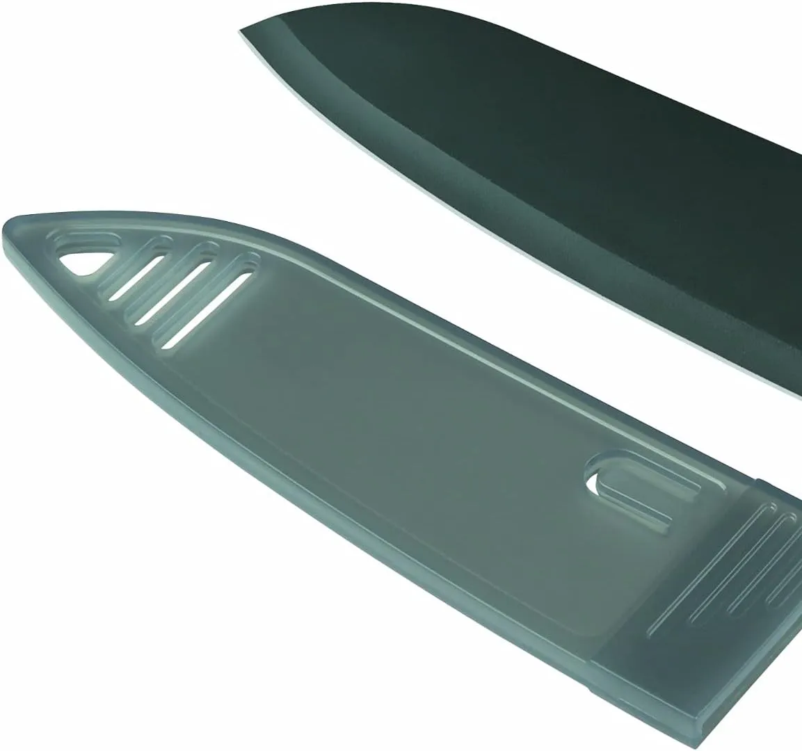 Kuhn Rikon COLORI Chef’s Knife with Safety Sheath, 6 inch/15.24 cm Blade, Black