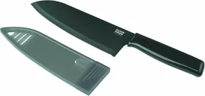 Kuhn Rikon COLORI Chef’s Knife with Safety Sheath, 6 inch/15.24 cm Blade, Black