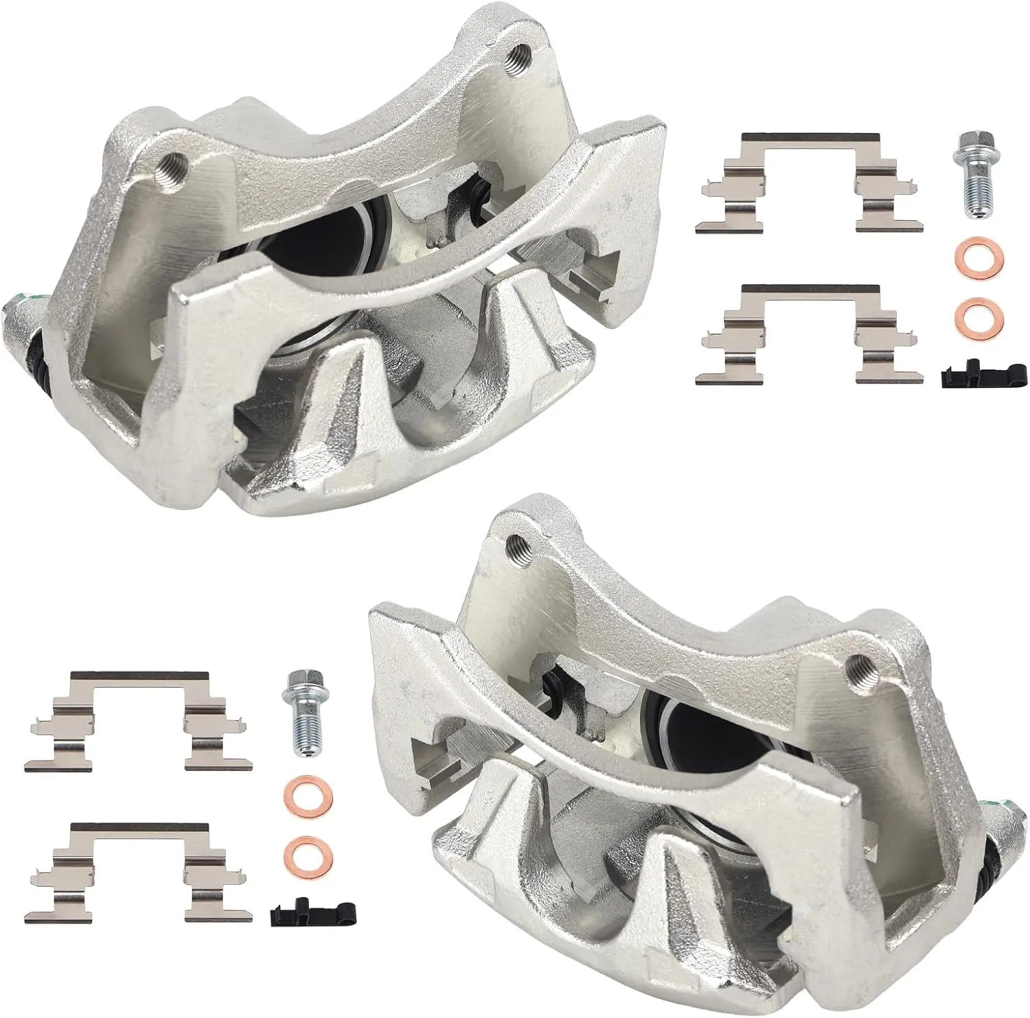 KUSATEC 18B5032 18B5033 Front Disc Brake Caliper with Bracket fit for 11-14 Chrysler 200, 07-10 Cirrus Sebring; 08-14 Dodge Avenger, 07-12 Caliber; 07-17 Jeep Compass Patriot; Both Left and Right side