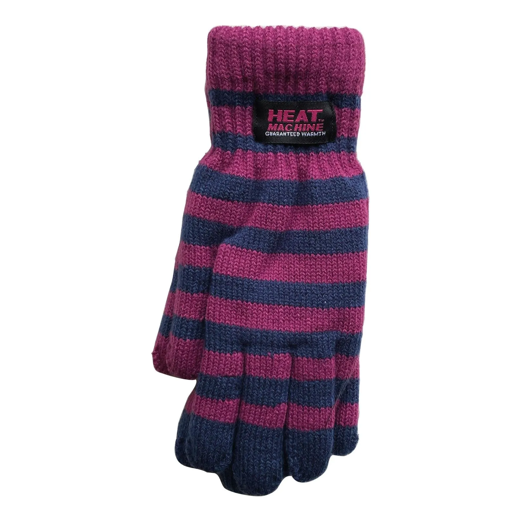 Ladies striped thermal insulated gloves (assorted colours) 3066