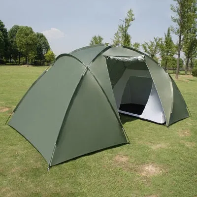 Large Camping Tent Double Layer Waterproof Two Bedrooms