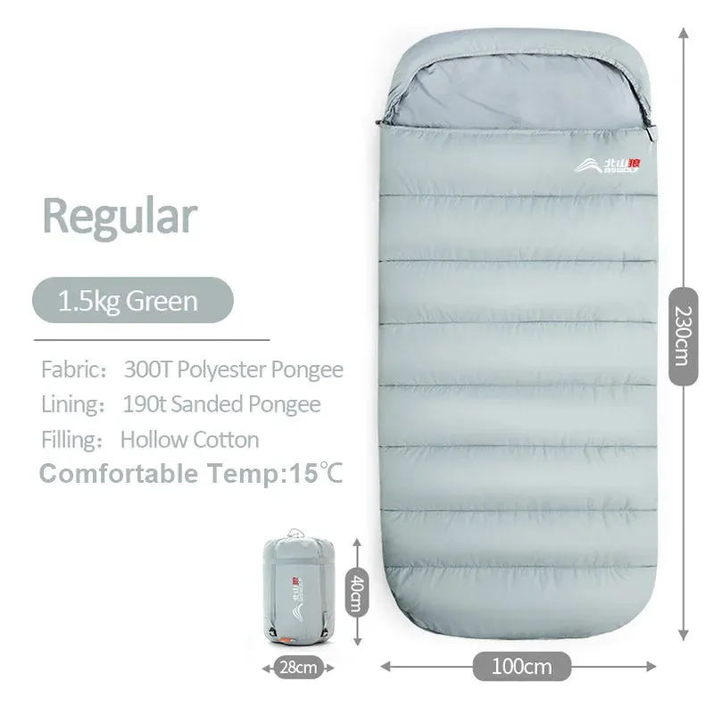 Large Lightweight 3-Season Camping Sleeping Bag - Spacious and Long for Adults, Ideal for Hiking and Fishing