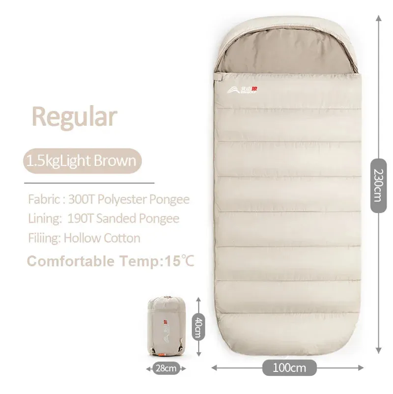 Large Lightweight 3-Season Camping Sleeping Bag - Spacious and Long for Adults, Ideal for Hiking and Fishing