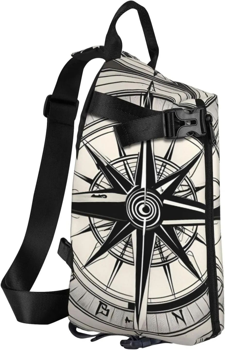 Law Of The Compass Navigation 1 Print Crossbody Backpack Casual Adjustable Bag Multifunctional Sling Backpack