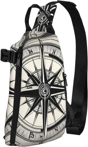 Law Of The Compass Navigation 1 Print Crossbody Backpack Casual Adjustable Bag Multifunctional Sling Backpack