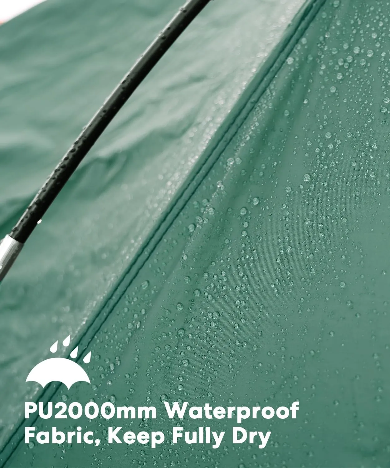 LIBERRWAY Truck Bed Tent, 6-6.5 FT Pickup Truck Tent with Rainfly and Waterproof PU2000mm Double Layer 2-Person Truck Tents for Camping Outdoor Traveling-Green