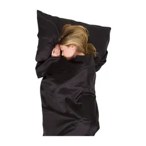 Lifeventure 100% Silk Ultimate Sleeping Bag Liner - Mummy Shape (Black)