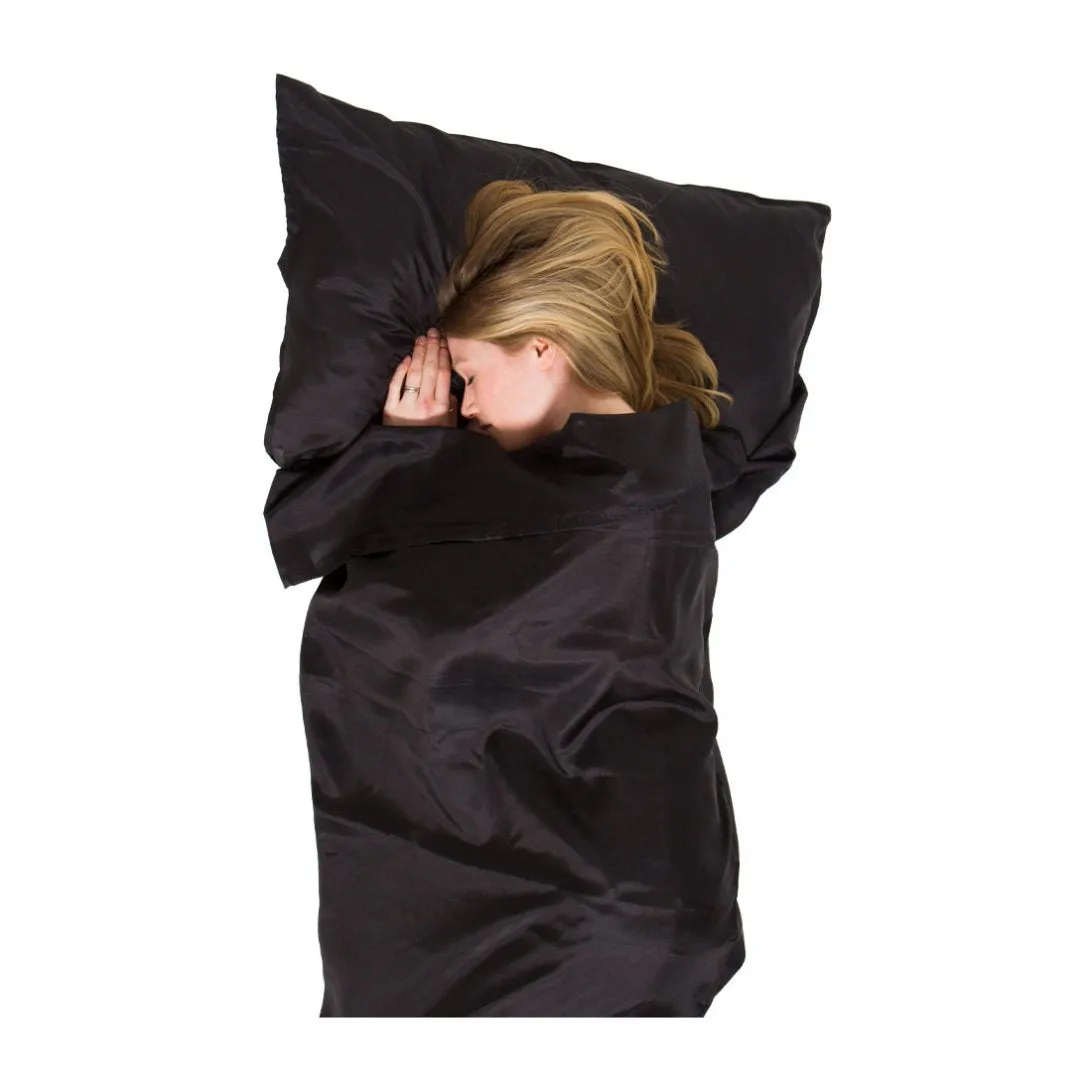 Lifeventure 100% Silk Ultimate Sleeping Bag Liner - Mummy Shape (Black)