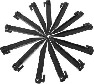 LIFKOME Outdoor Tent Pegs 50pcs Plastic Lawn Mower Tarp Stake Replacement Tent Ground Pegs Stakes Ground Fixing Stakes Camping Stake for Homeowners Professionals