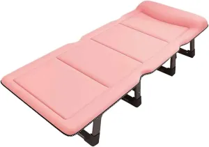Lightweight Camping Cots 4 Position Adjustable Foldable Camping Cot with Mattress and Pillow Portable Camping Cots for Adults