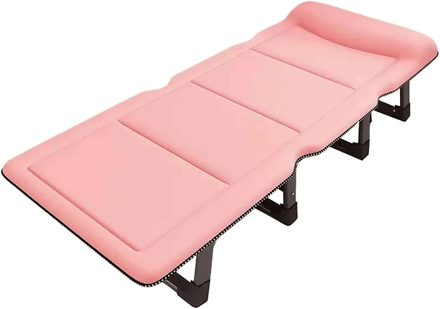 Lightweight Camping Cots 4 Position Adjustable Foldable Camping Cot with Mattress and Pillow Portable Camping Cots for Adults