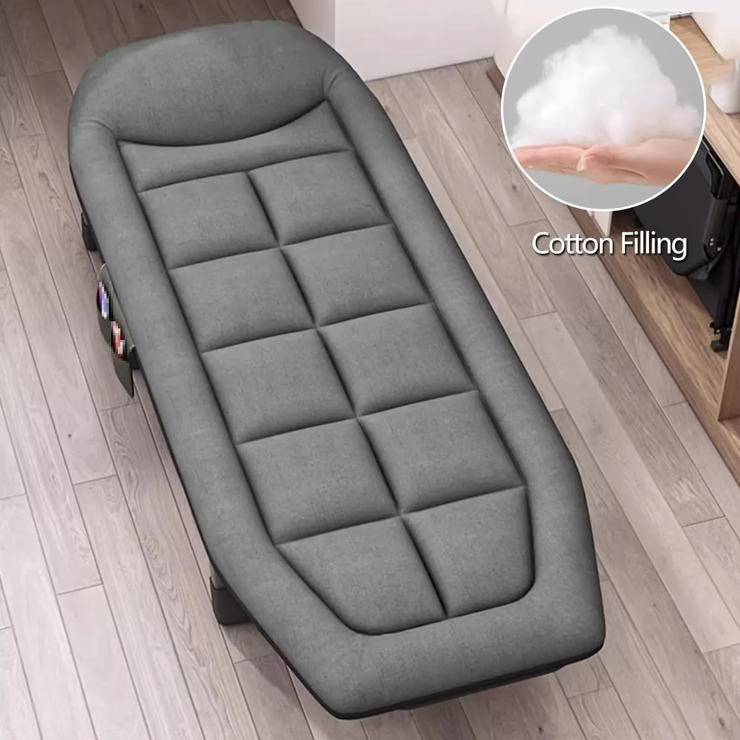 Lightweight Camping Cots 6 Speed Adjustable Backrest Folding Guest Bed with Mattress Camping Bed for Load 150kg Folding Bed