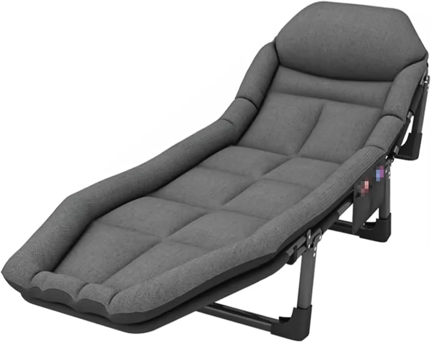 Lightweight Camping Cots 6 Speed Adjustable Backrest Folding Guest Bed with Mattress Camping Bed for Load 150kg Folding Bed