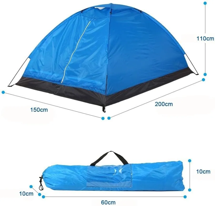 Lightweight Camping Tent for 2 People, for Hiking and Fishing, Quick and Easy Setup