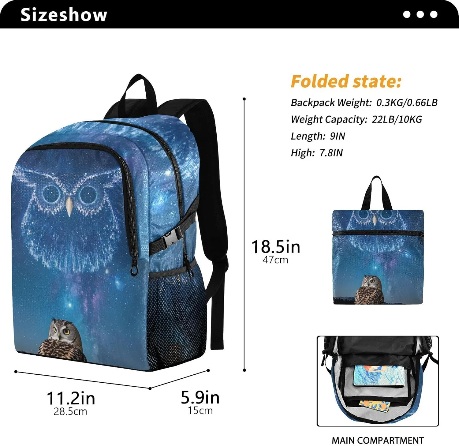 Lightweight Foldable Backpack, Waterproof for Hiking and Camping, Lightweight Backpack