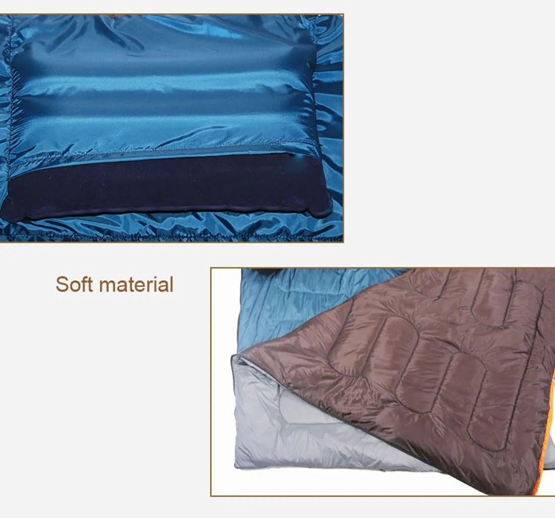 Lightweight Portable Waterproof Double Or Single Envelope Mummy Sleeping Bag Compression Sack for Backpacking Travel Hiking Camping 3-4 Season Cold Weather by Hi Suyi