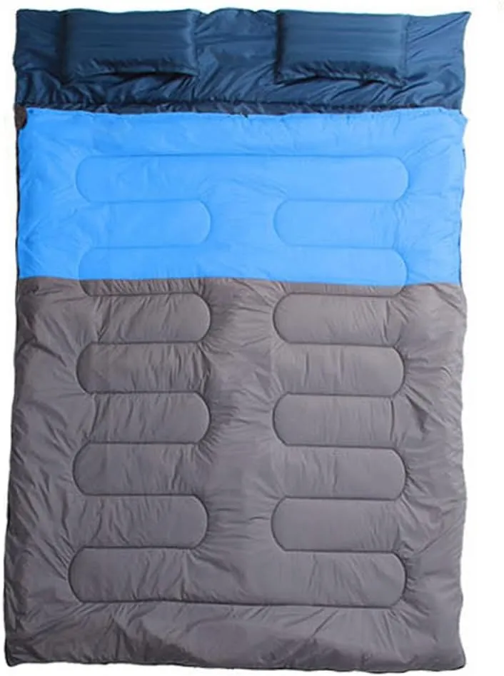 Lightweight Portable Waterproof Double Or Single Envelope Mummy Sleeping Bag Compression Sack for Backpacking Travel Hiking Camping 3-4 Season Cold Weather by Hi Suyi