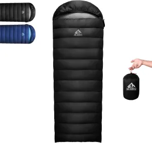 Lightweight Sleeping Bag for Adults.Down Sleeping Bag for Hiking, Camping, Mountaineering, Adventure and Backpacking