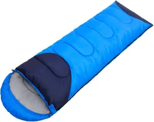 Lightweight Sleeping Bags for Adults and Kids Warm and Breathable Outdoor Backpacking Sleeping Bag Total Length 220 cm/86.5" Waterproof Camping Sleeping Bag (Color : Light Blue, Size : 1.3 kg)