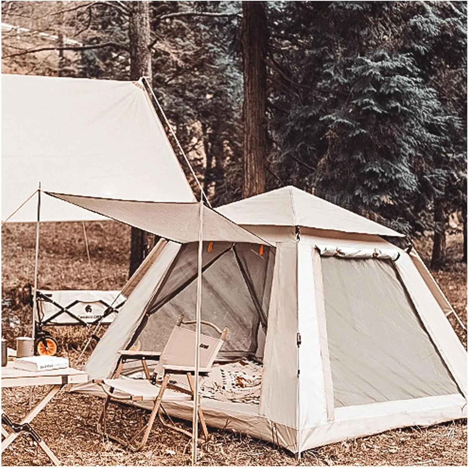 Lightweight Tent 4 People Spacious Basic Tent Sturdy and Practical A Frame Tent for Family Camping,Hiking Party