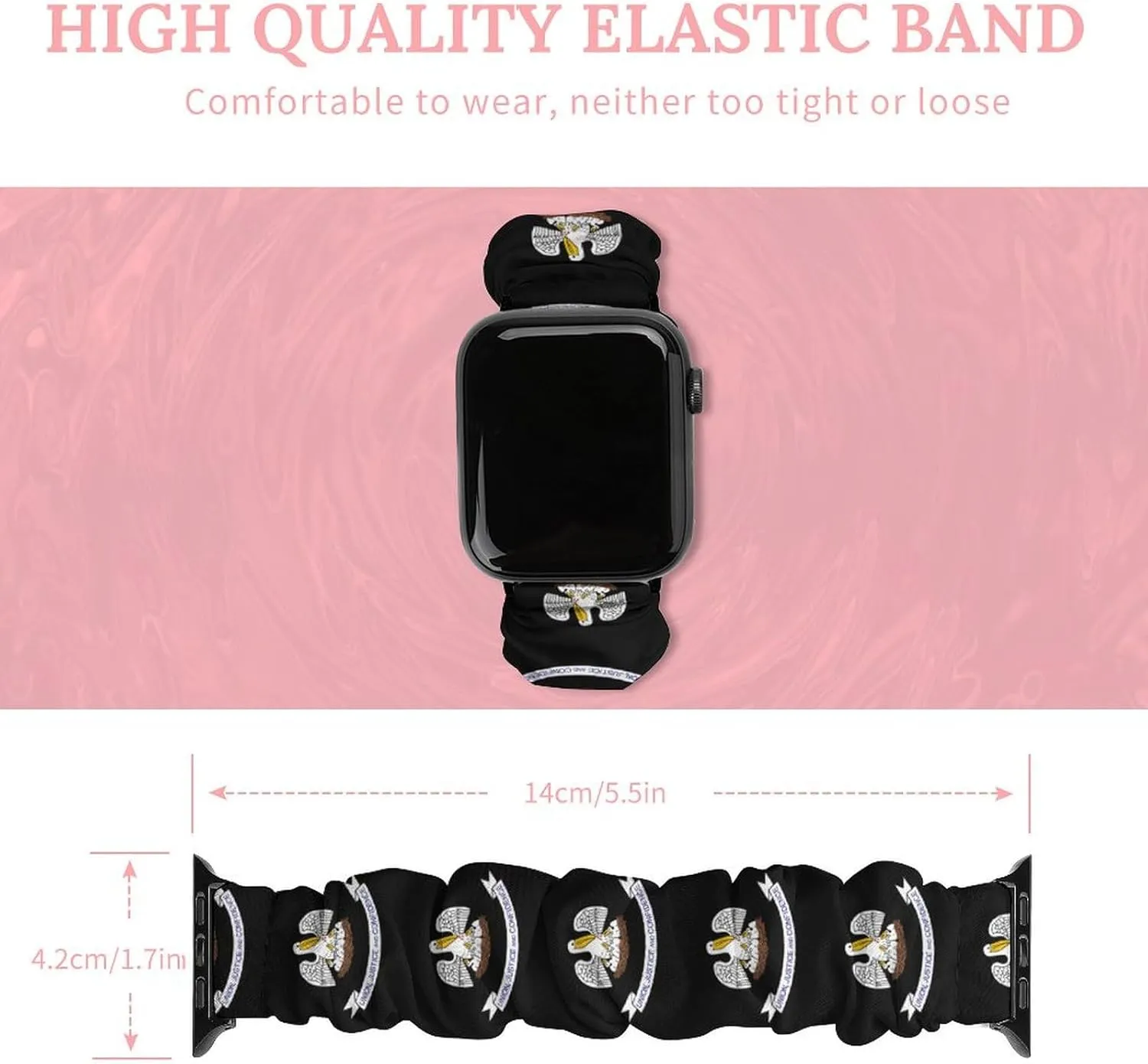 Louisiana State Logo Fashion Watch Strap Scrunchies Wristbands Compatible With IWatch Series