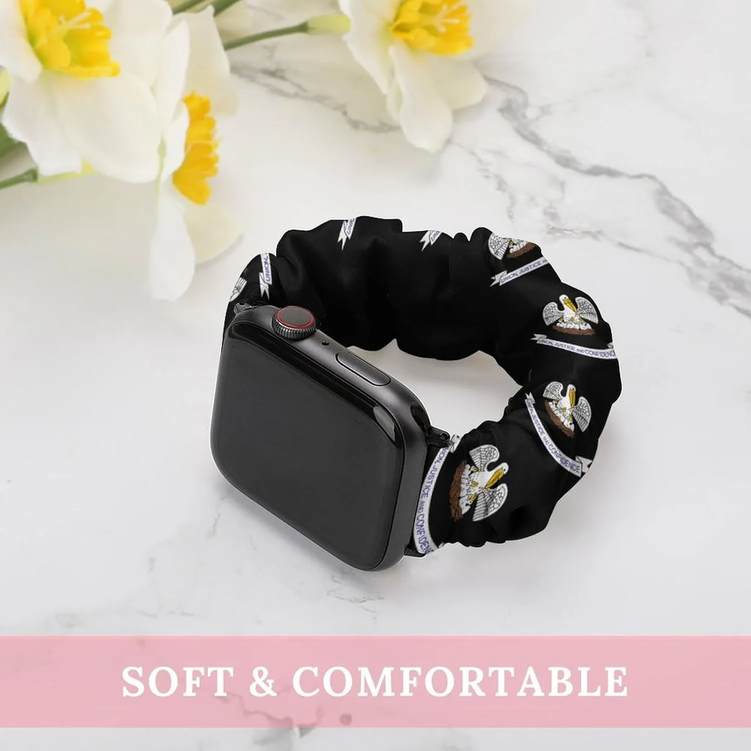 Louisiana State Logo Fashion Watch Strap Scrunchies Wristbands Compatible With IWatch Series