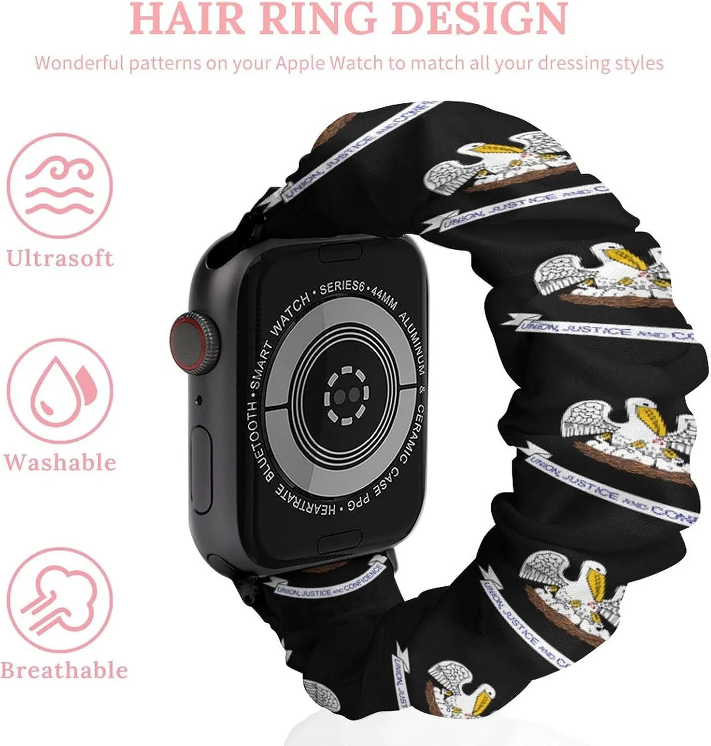 Louisiana State Logo Fashion Watch Strap Scrunchies Wristbands Compatible With IWatch Series