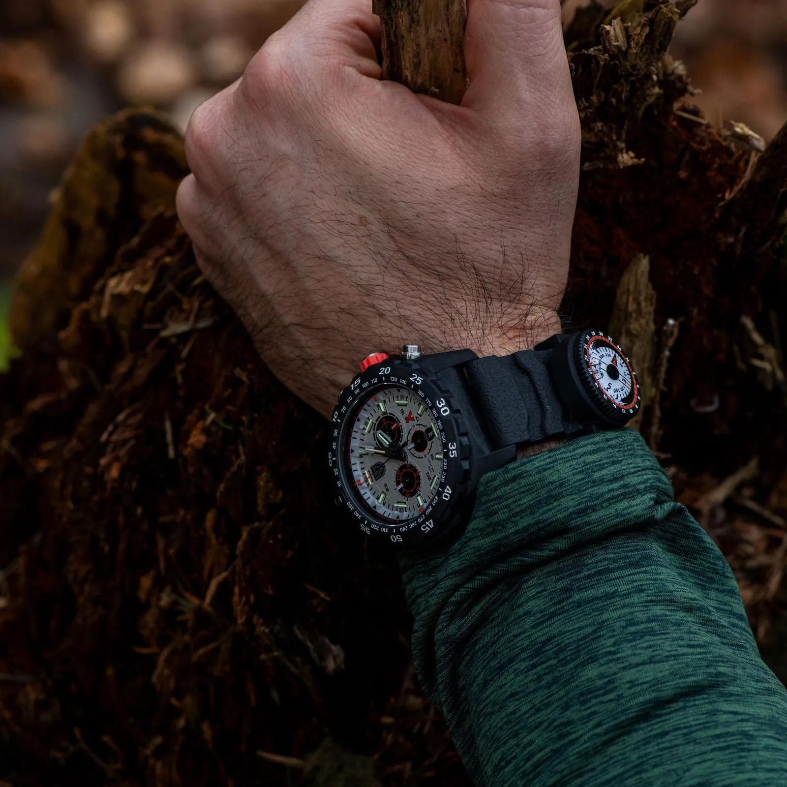 Luminox Bear Grylls Survival Master Black Rubber Strap Mens Watch XB.3748