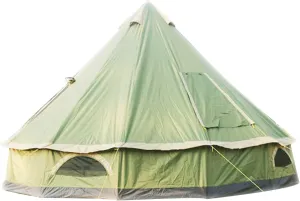 Luxury 4M Bell Tent, Tent Yurt 210D Oxford India Tent, Waterproof Bell Tent, Portable Privacy Tent for Family Camping Outdoor Hunting (Green) (Green)
