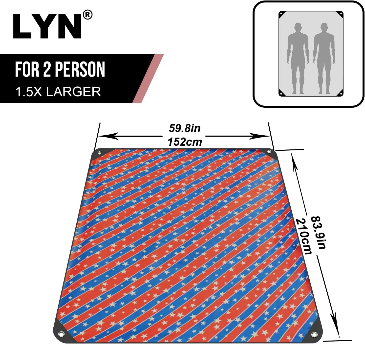 LYN Heavy Duty Emergency Blanket Survival Gear Waterproof Insulated Blanket Emergency Tarp for Camping, Hiking, Bushcraft