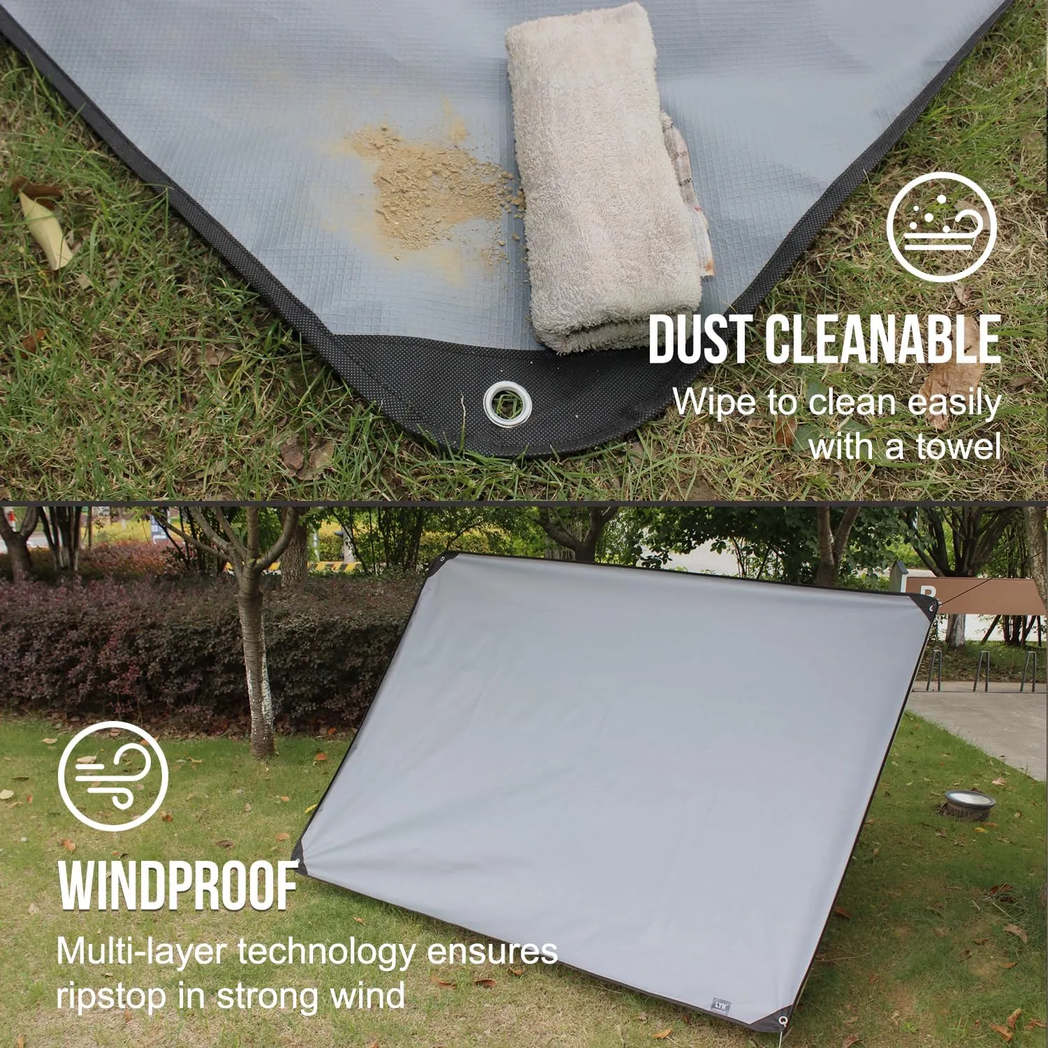 LYN Heavy Duty Emergency Blanket Survival Gear Waterproof Insulated Blanket Emergency Tarp for Camping, Hiking, Bushcraft