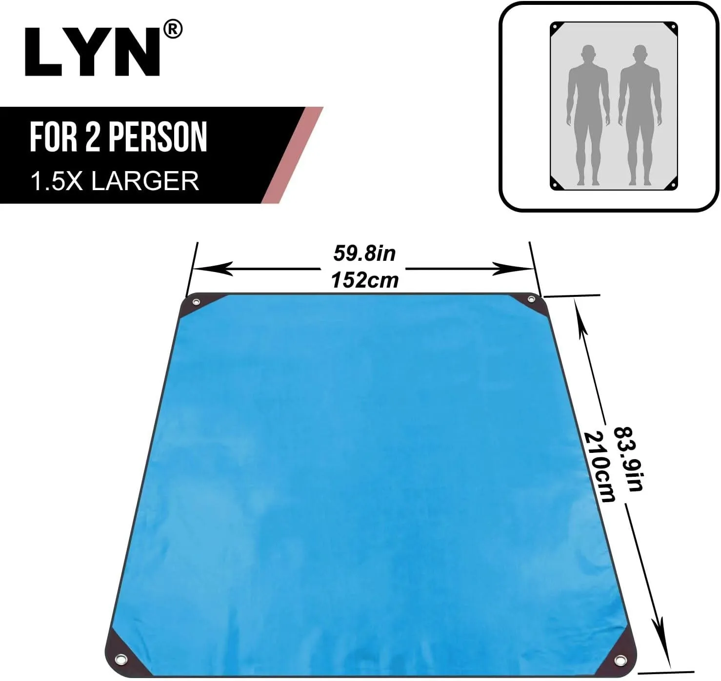 LYN Heavy Duty Emergency Blanket Survival Gear Waterproof Insulated Blanket Emergency Tarp for Camping, Hiking, Bushcraft