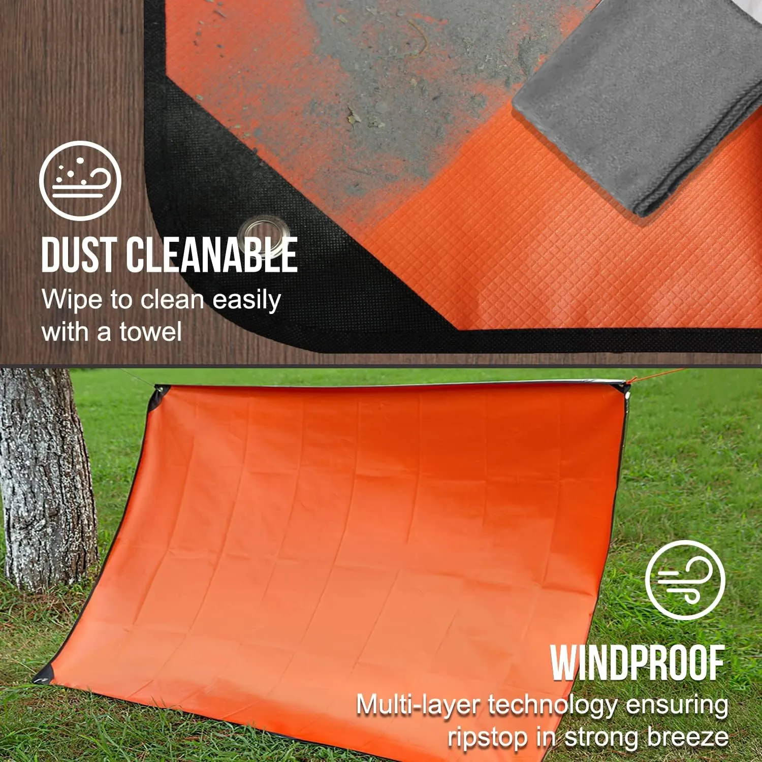 LYN Heavy Duty Emergency Blanket Survival Gear Waterproof Insulated Blanket Emergency Tarp for Camping, Hiking, Bushcraft