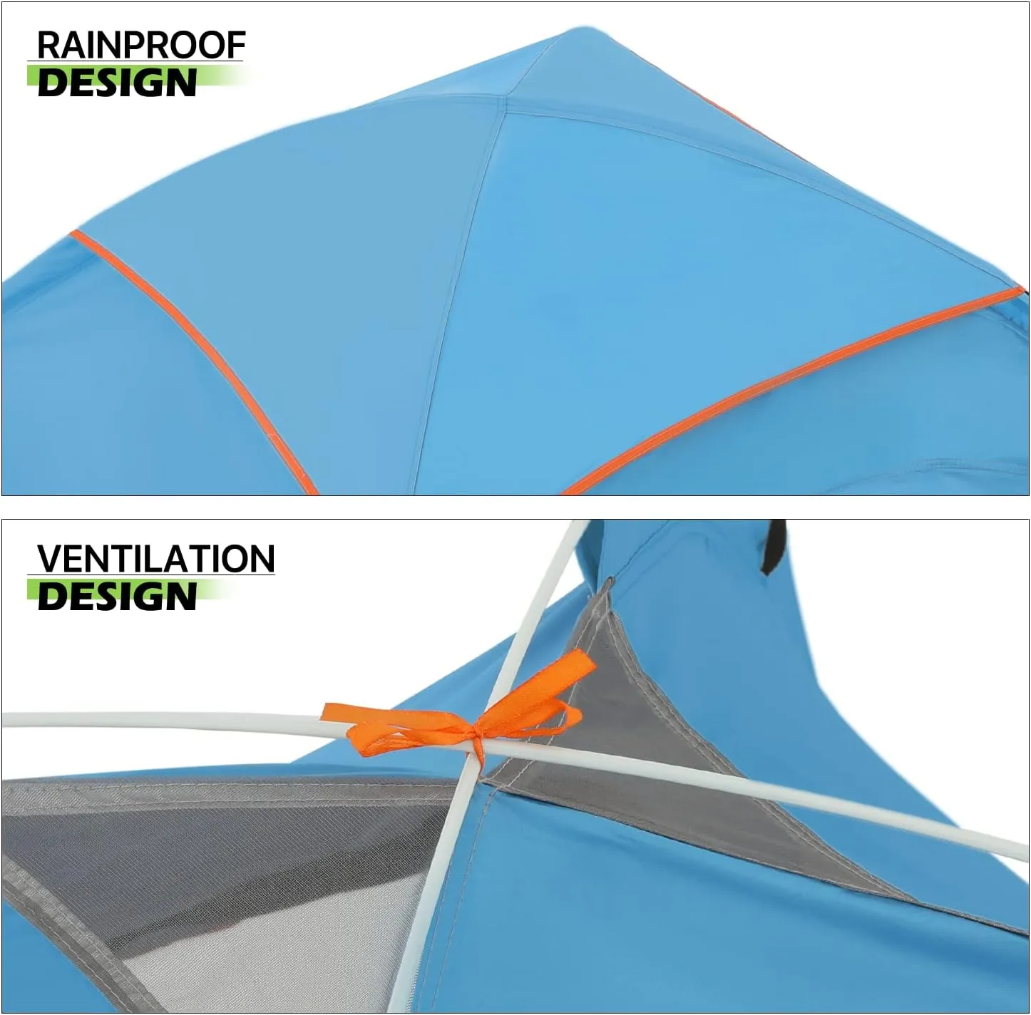 Magshion Camping Tent for 1 or 2 Person Weatherproof Spacious Lightweight Portable Backpacking Blue Dome Tent with Carry Bag for Backpacking Traveling, Easy Set Up