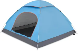 Magshion Camping Tent for 1 or 2 Person Weatherproof Spacious Lightweight Portable Backpacking Blue Dome Tent with Carry Bag for Backpacking Traveling, Easy Set Up
